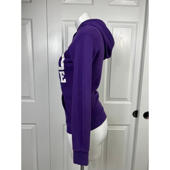 Aeropostale Women's Hoodie Small Solid Purple Graphic Print - Picture 2 of 6